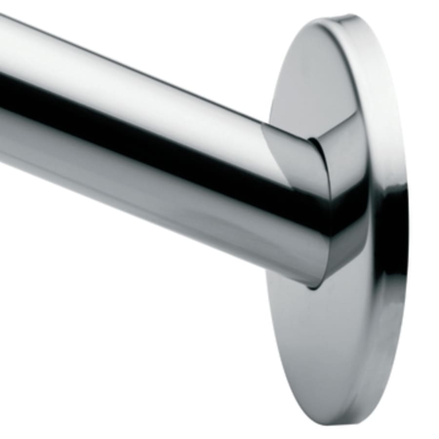 5ft. Length Curved Shower Rod with Non-Pivoting Flanges (Retail Packaging)