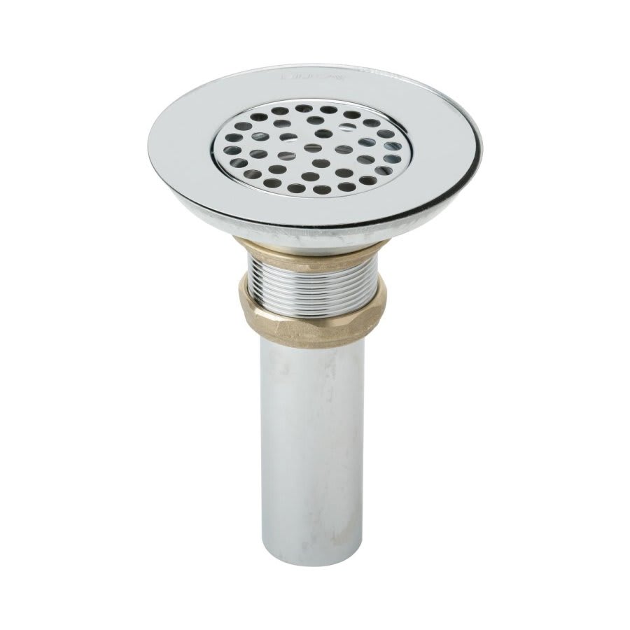 3-1/2 in, Drain Type 304/304L Polished Stainless Steel Steel Body Strainer and Tailpiece