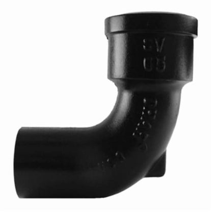 Service Weight 1/4 Bend, 6 in, Spigot x Hub, Cast Iron