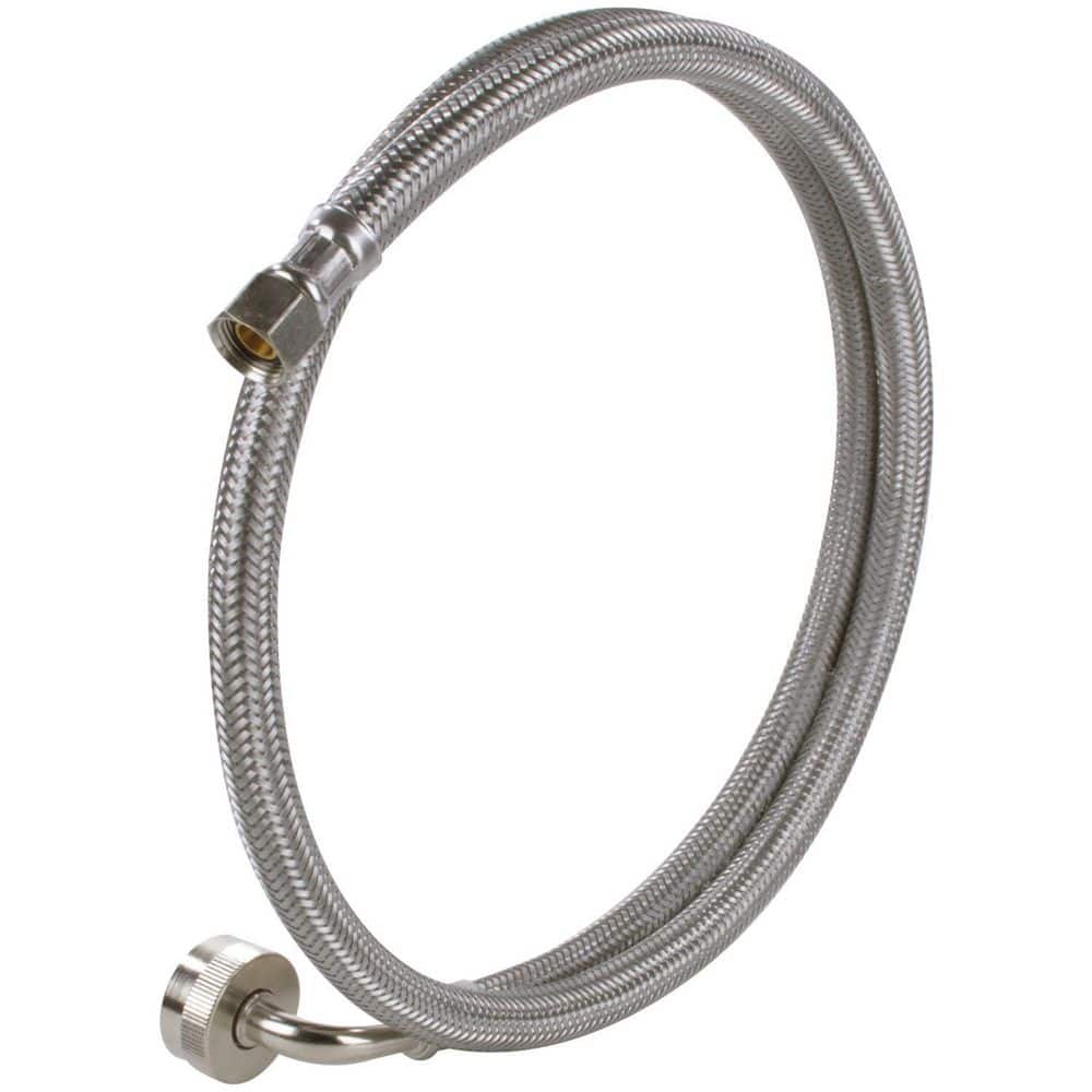 6 ft. Braided Stainless Steel Dishwasher Connector with Elbow