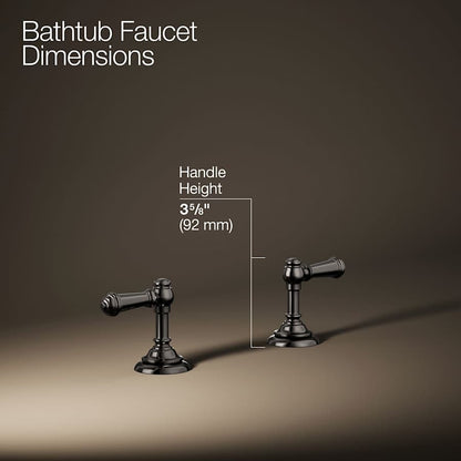 Artifacts Deck-Mount Bath Faucet Handle Trim with Lever Design