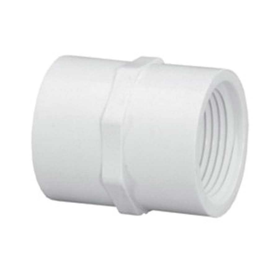 Coupling, 1/2 in, FNPT, SCH 40/STD, PVC
