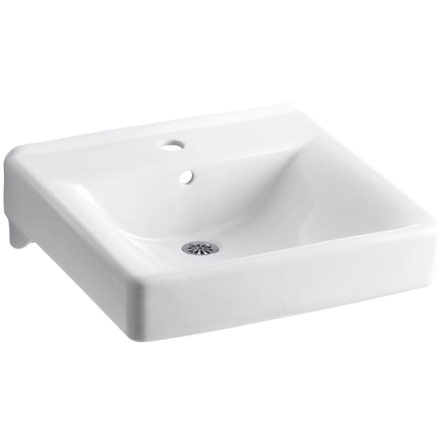 Soho 18" Wall Mounted Bathroom Sink with 1 Hole Drilled and Overflow