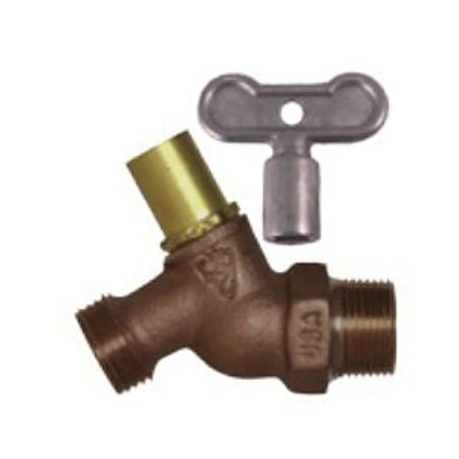 Loose Key Hose Bibb, 1/2 in Inlet, MNPT, Rough Bronze