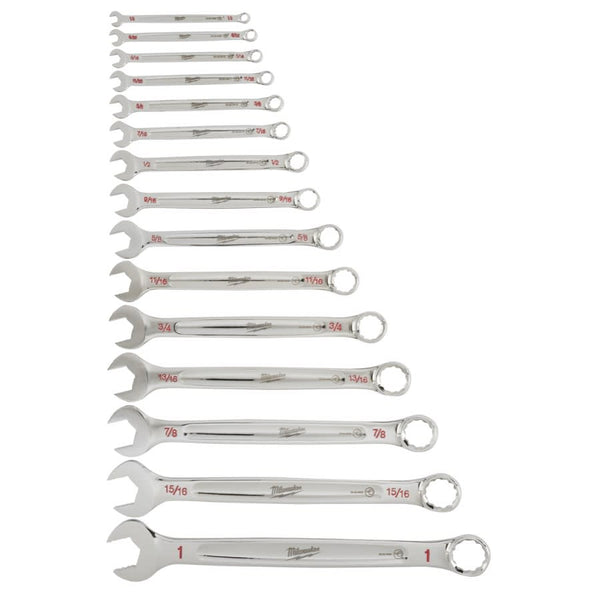 Combination Wrench Set, 15 Pieces