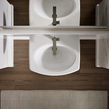 Pinoir 18" Wall Mounted Bathroom Sink with 1 Hole Drilled and Overflow