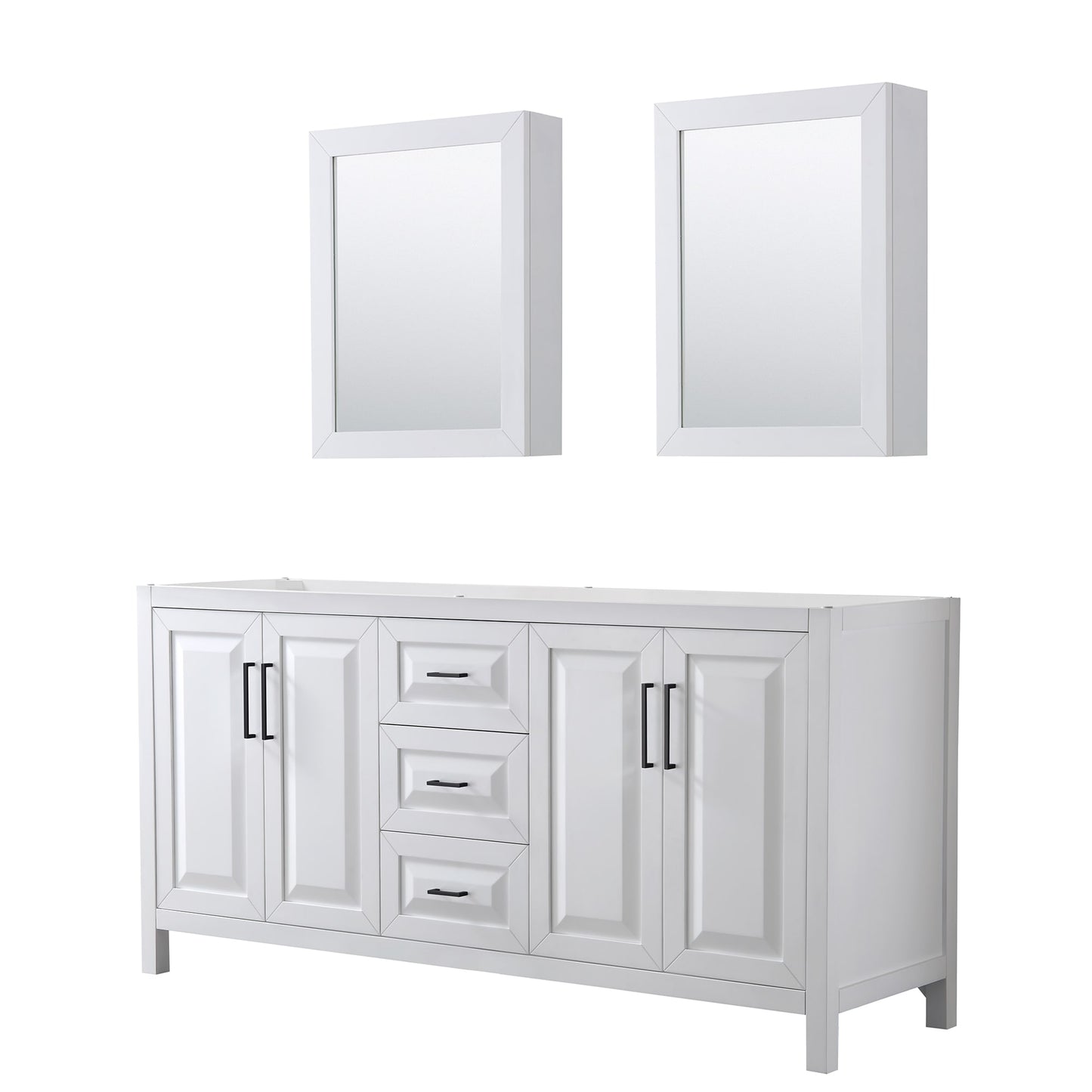 Daria Double Bathroom Vanity - 71W x 35H x 21.5D