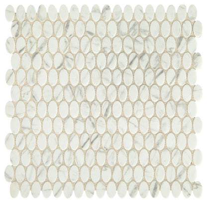 Statuette Venetian White Oval 1/2X1 Matte