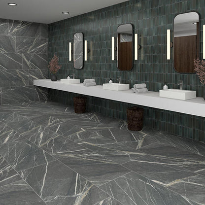 Foyer Steely Rectangle 12X24 Matte