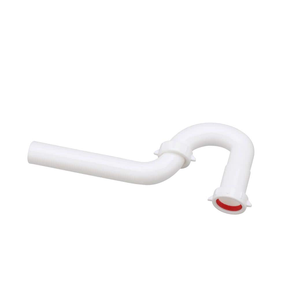 1-1/4 in. White Plastic Sink Drain P- Trap