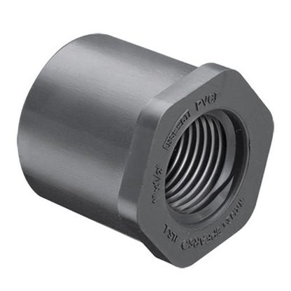 Bushing, 1-1/4 x 3/4 in, Spigot x FNPT, SCH 80/XH, PVC