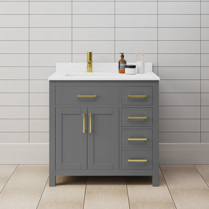 Beckett Single Bathroom Vanity - 36W x 35H x 22D