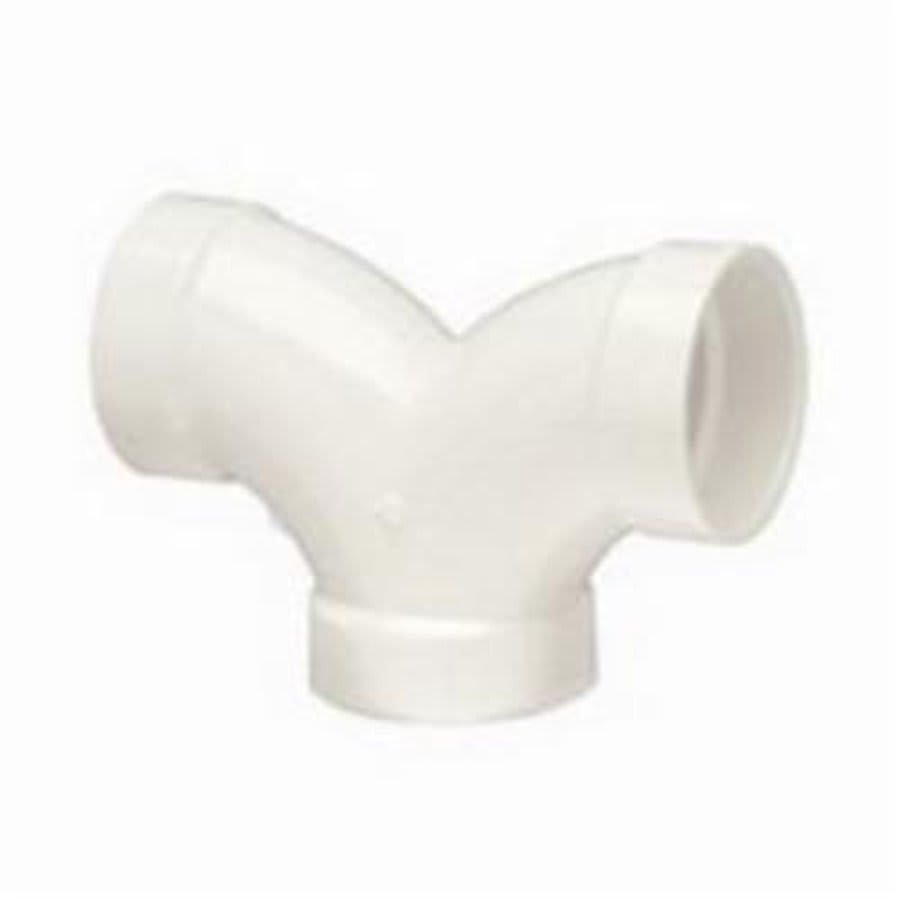 Double 90 deg Elbow, 4 in, Hub, DWV, PVC