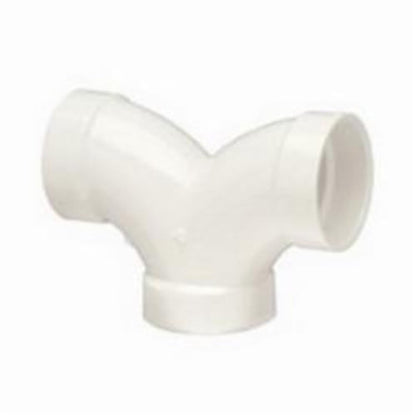 Double 90 deg Elbow, 4 in, Hub, DWV, PVC