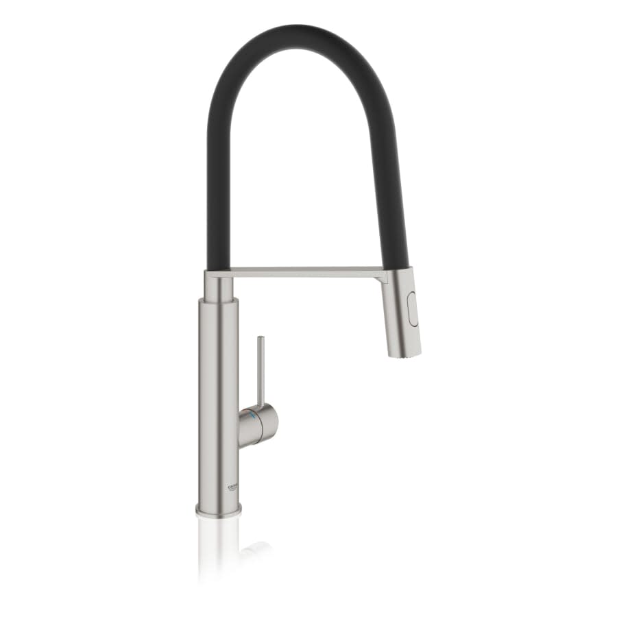 Pre-Rinse Spray Kitchen Faucet with Locking Push Button Control