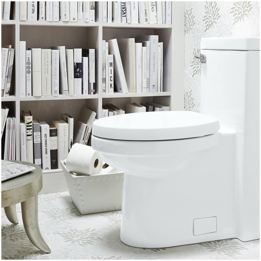 Cossu 1.28 GPF One Piece Elongated Chair Height Toilet with Left Hand Lever - Seat Included