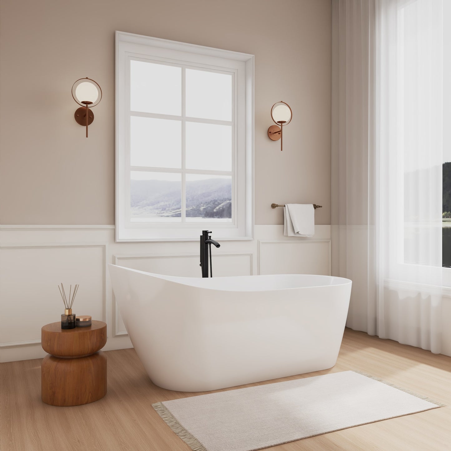 Davia Soaking Bathtub - 67W x 29H x 32D