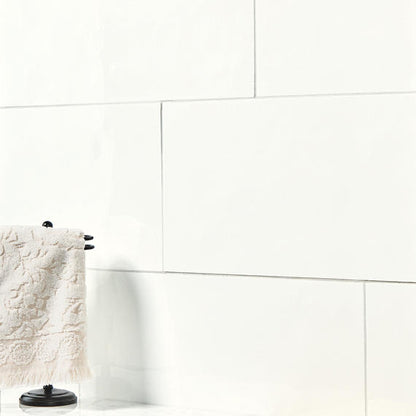 Luminique Arctic White Rectangle, Fluted 12X24 Glossy
