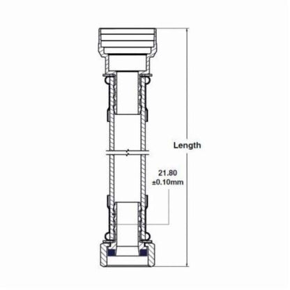 Braided Water Heater Flex, 3/4 in, Push x FNPT, 24 in L, Stainless Steel