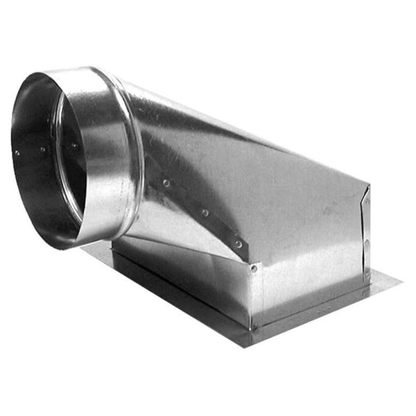 90 deg Ceiling Box with Flange, Steel, 6 in W x 12 in L