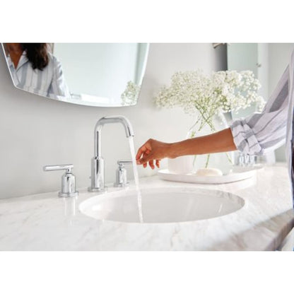 Gibson Widespread Bathroom Sink Faucet - Includes Pop-Up Drain Trim, Less Rough In