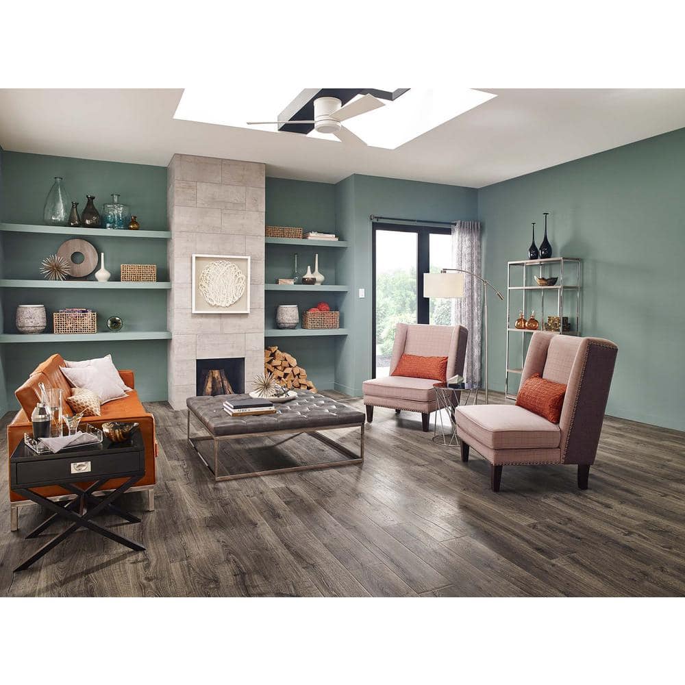 Outlast+ Vintage Pewter Oak 12 mm T x 7.4 in. W Waterproof Laminate Wood Flooring (19.6 sqft/case)