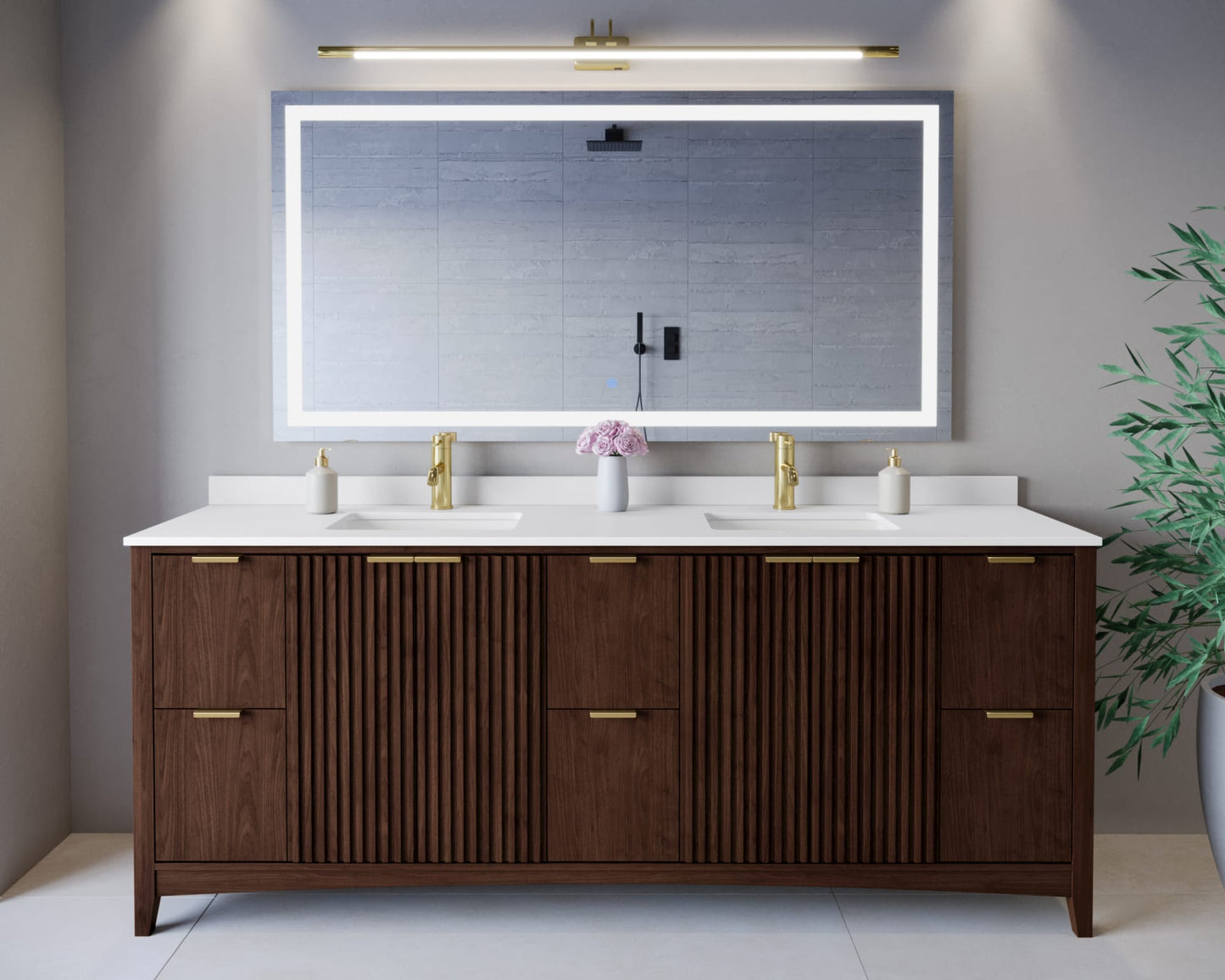 Palmilla Double Bathroom Vanity - 84W x 35H x 22D