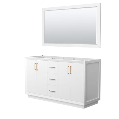 Strada Double Bathroom Vanity - 59.25W x 34.25H x 21.75D