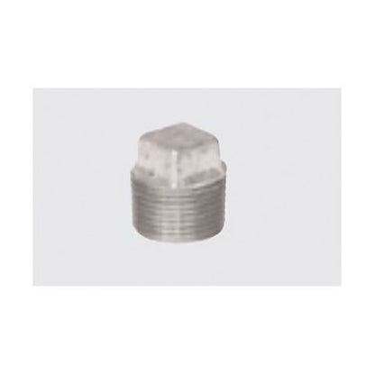 Square Head Plug, 3/4 in, MNPT, 150 lb, Malleable Iron, Galvanized