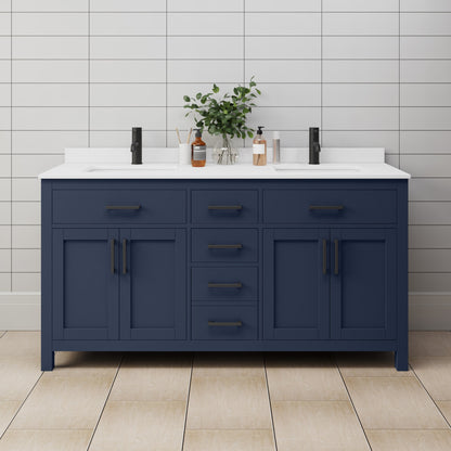 Beckett Double Bathroom Vanity - 66W x 35H x 22D