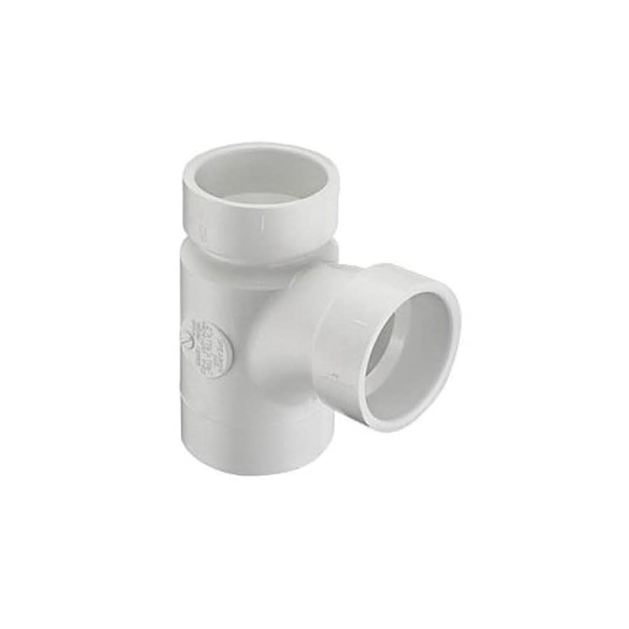 Street Sanitary Tee, 2 x 1-1/2 x 2 in, Spigot x Hub x Hub, DWV, PVC