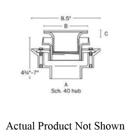 833 Trap Primer Floor Drain, 3 in Outlet, Socket, 5-1/2 in Round Nickel Bronze Top