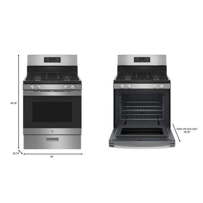 30 in. 4.8 cu. ft. Freestanding Gas Range in Stainless Steel