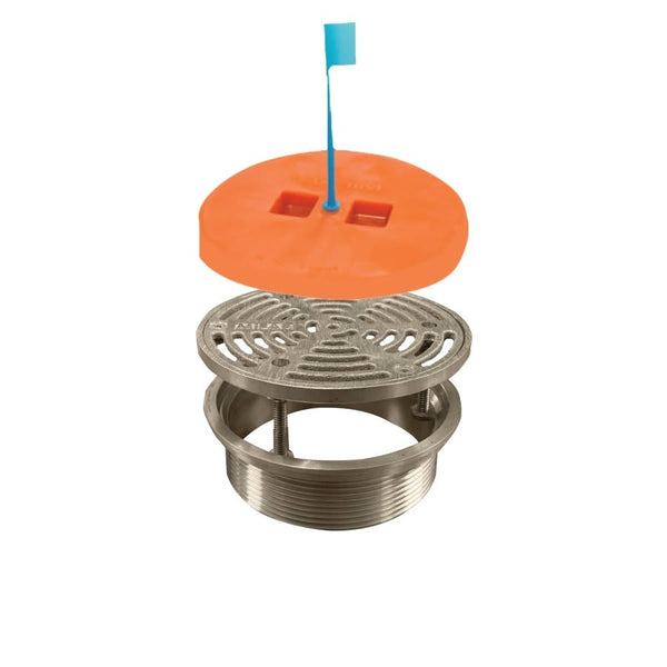 TS Floor Drain Top, 5 in, Round, Nickel Bronze