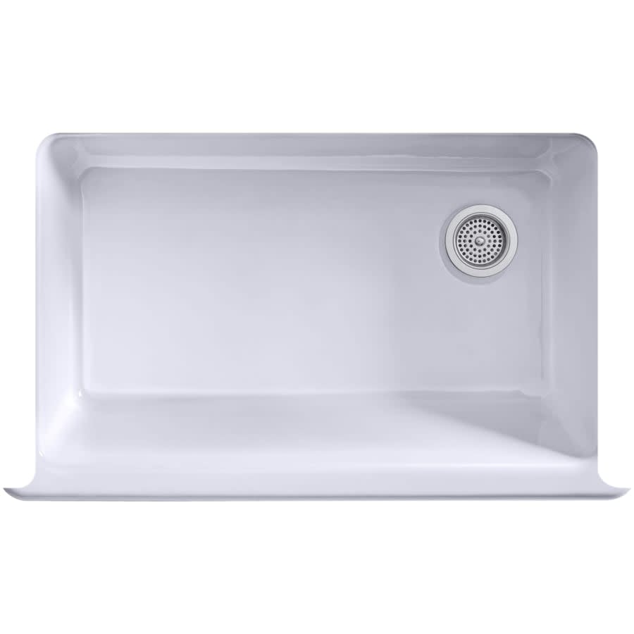 Whitehaven 35-11/16" Self-Trimming Farmhouse Single Basin Enameled Cast Iron Kitchen Sink