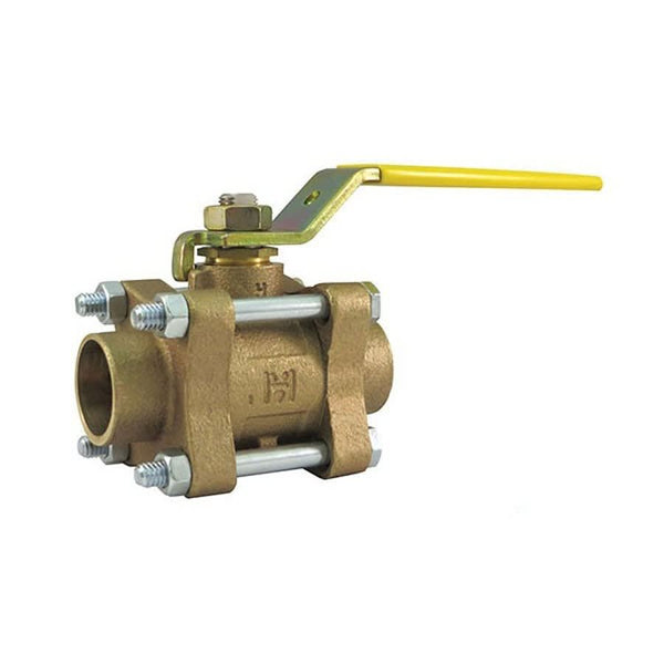 3-Piece Ball Valve, 2 in, C, Full Port, Stainless Steel Ball, Bronze