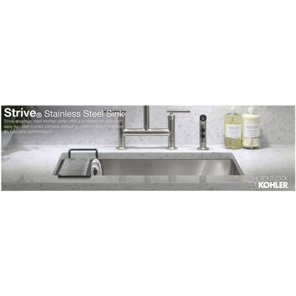 Strive 24" Single Basin Undermount 16-Gauge Stainless Steel Kitchen Sink with SilentShield