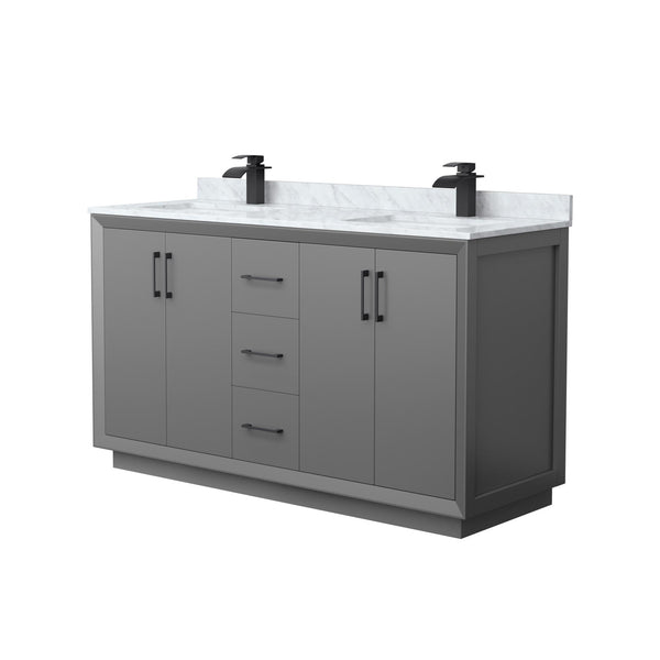 Strada Double Bathroom Vanity - 60W x 35H x 22D