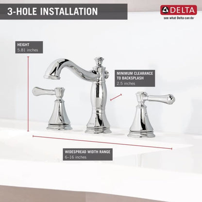 Cassidy Widespread Bathroom Faucet with Pop-Up Drain Assembly - Includes Lifetime Warranty