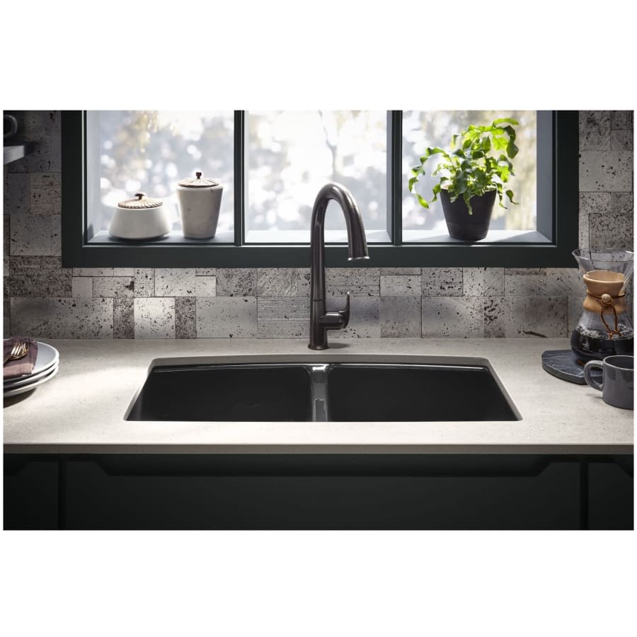 Brookfield 33" Double Basin Undermount Enameled Cast - Iron Kitchen Sink