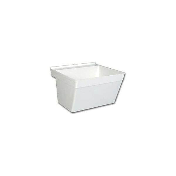 Utility Sink, 1 Basin, Wall Mount, Plastic, White