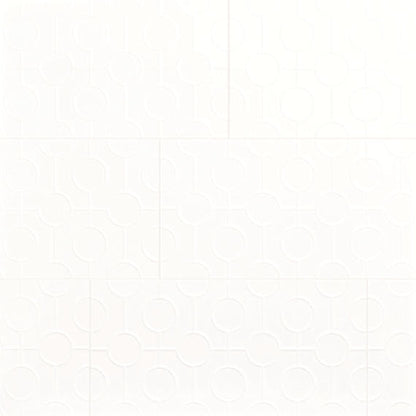 Luminique Arctic White Rectangle, Fluted 12X24 Glossy