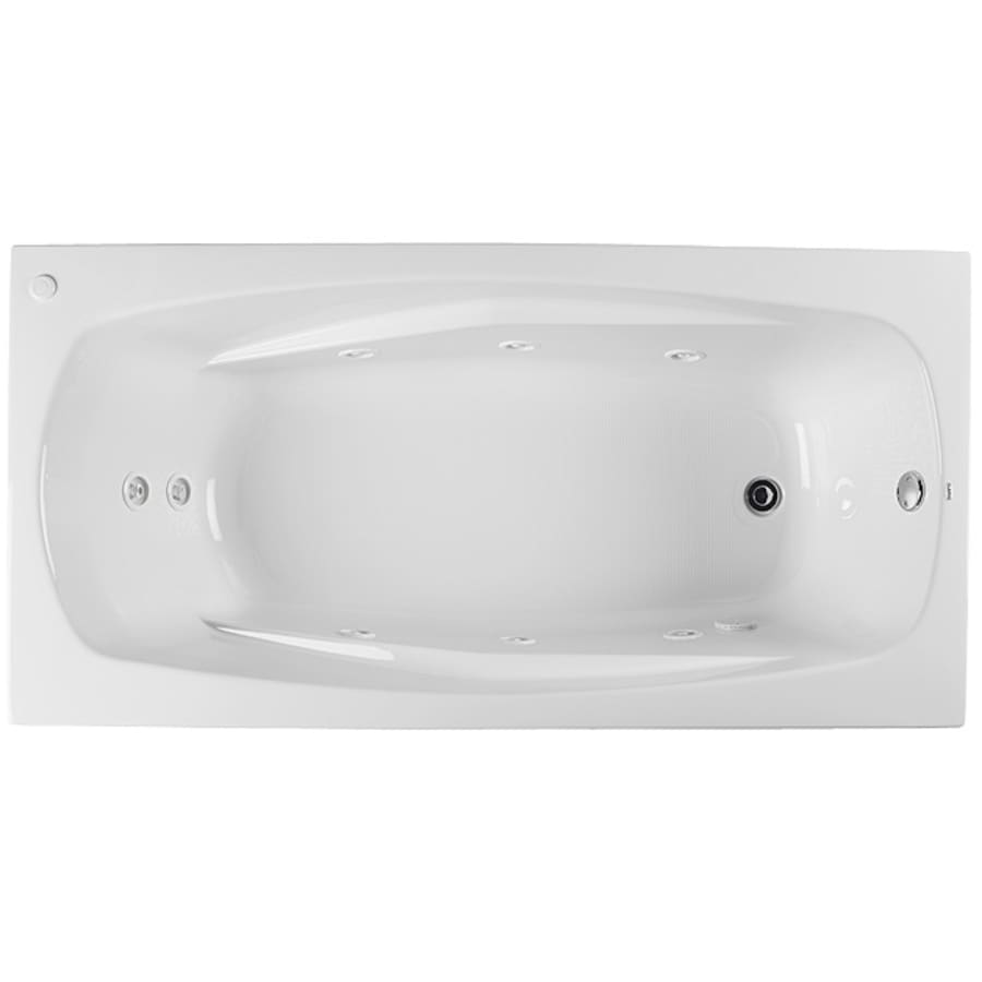 Lansford 72" x 42" Whirlpool Bathtub with 8 Hydro Jets and EasyCare Acrylic - Drop In or Alcove Installation