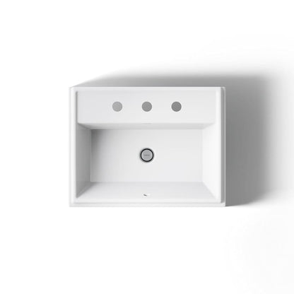Tresham 20" Drop In Bathroom Sink with 3 Holes Drilled and Overflow