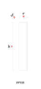 Filler - 6"W * 36"H * 3/4"D