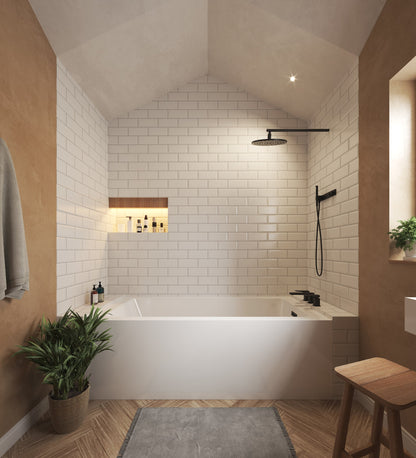 Grayley Alcove Bathtub - 66W x 22H x 36D