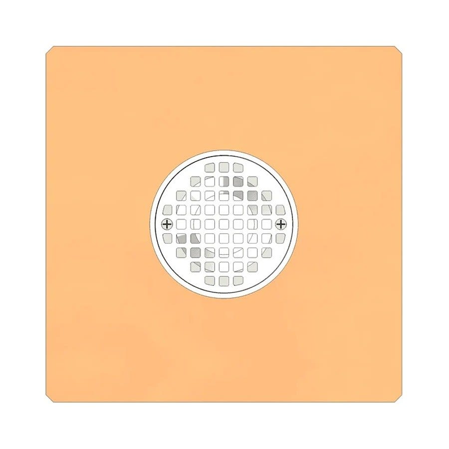 Floor Drain, 2 in Outlet, No Hub, 5 in Round Nickel Bronze Top