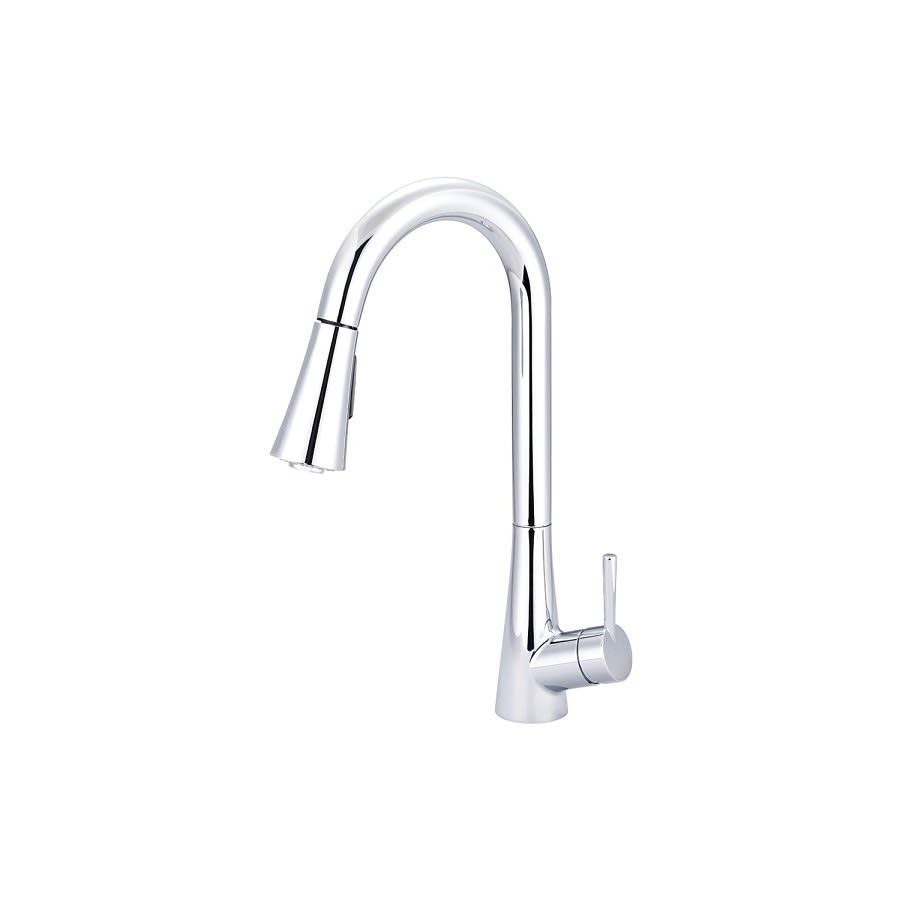 Kitchen Faucet, Deck Mount, ADA, 1 Lever Handle, 1 or 3-Hole, Polished Chrome