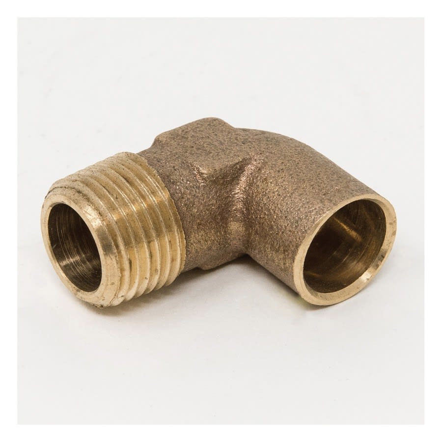 90 deg Elbow, 3/4 in, C x MNPT, Copper