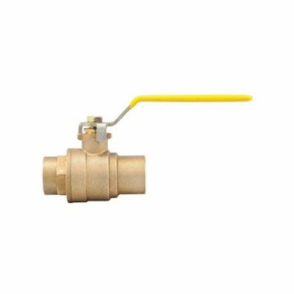 2-Piece Ball Valve, 1-1/4 in, C, Full Port, Brass Ball, Brass